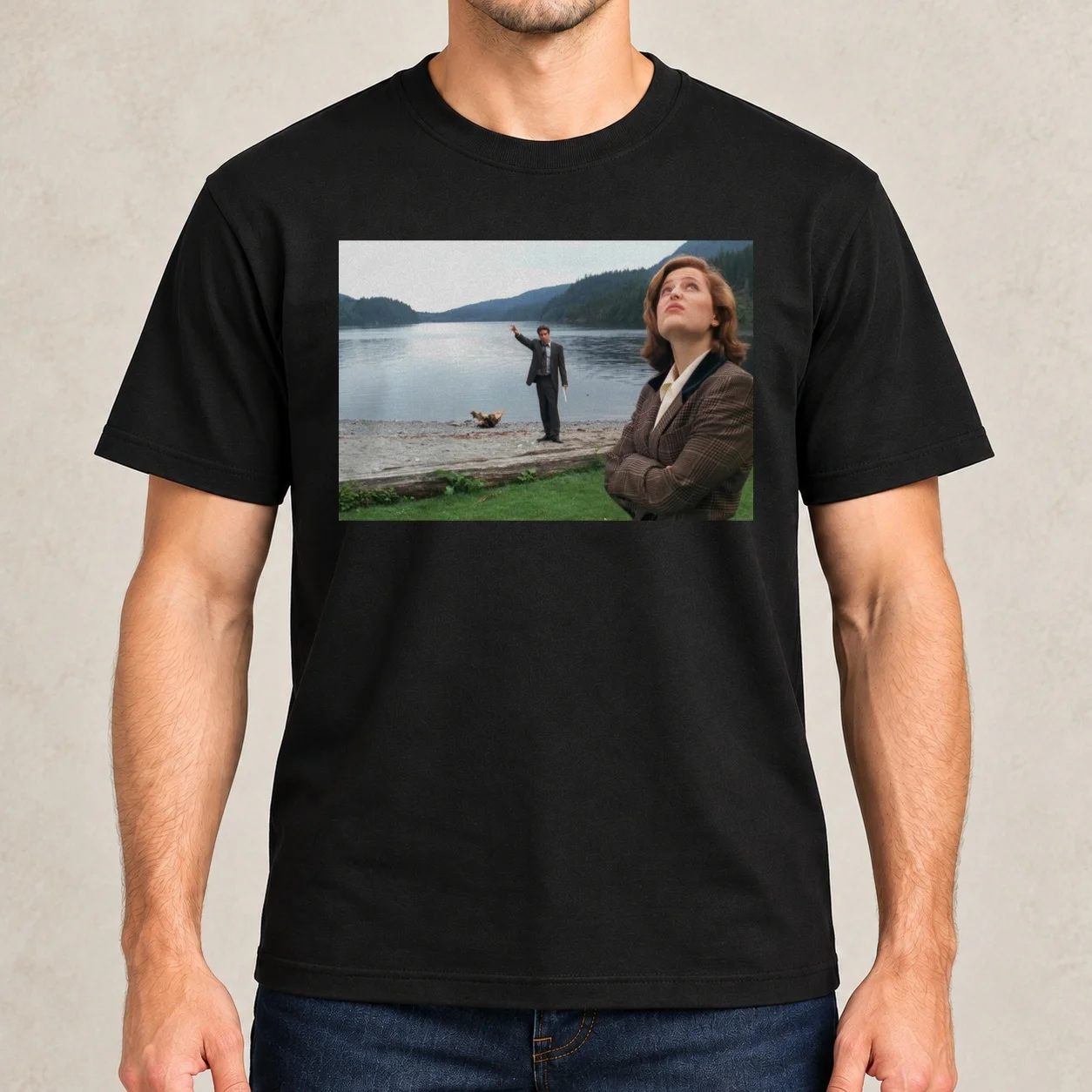 Mulder and Scully - The X-Files T-Shirt t shirt man casual anime t shirts for man t shirts for man slim fit T-Shirt