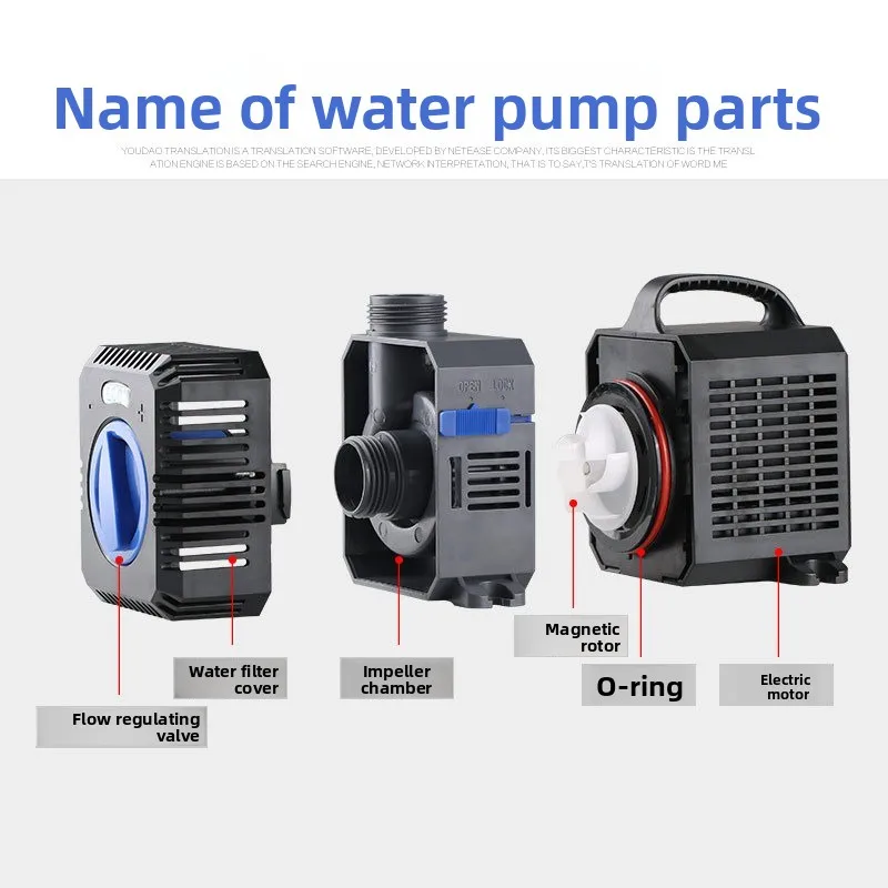 Variable Frequency Submersible Water Pump, Large Flow Quiet Circulation Pump, Fish Tank Pond Adjustable Flow Water Pump