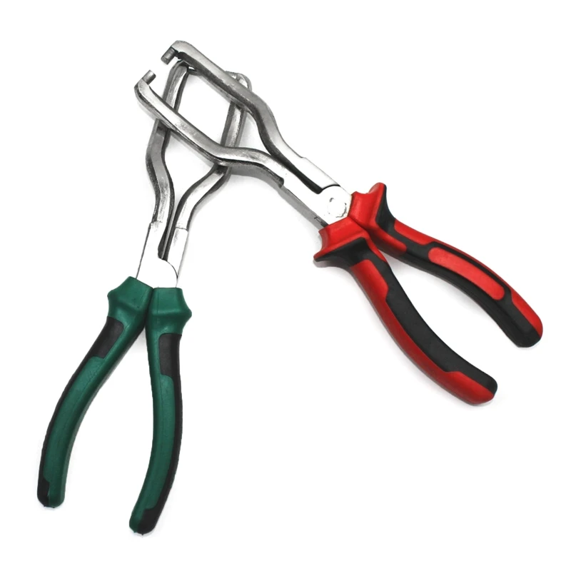 Fuel Line Clip Pipe Plier Disconnect Removal Tool Car Hose Clamp Plier Angled Clip Plier Tube Bundle Removal Repair Tool