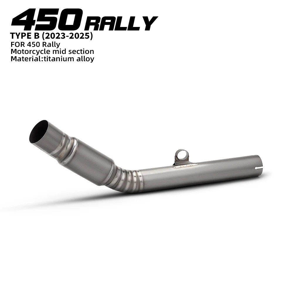 

Motorcycles exhaust system titanium alloy connecting pipe connecting to the original muffler for 450 Rally 2023-2025