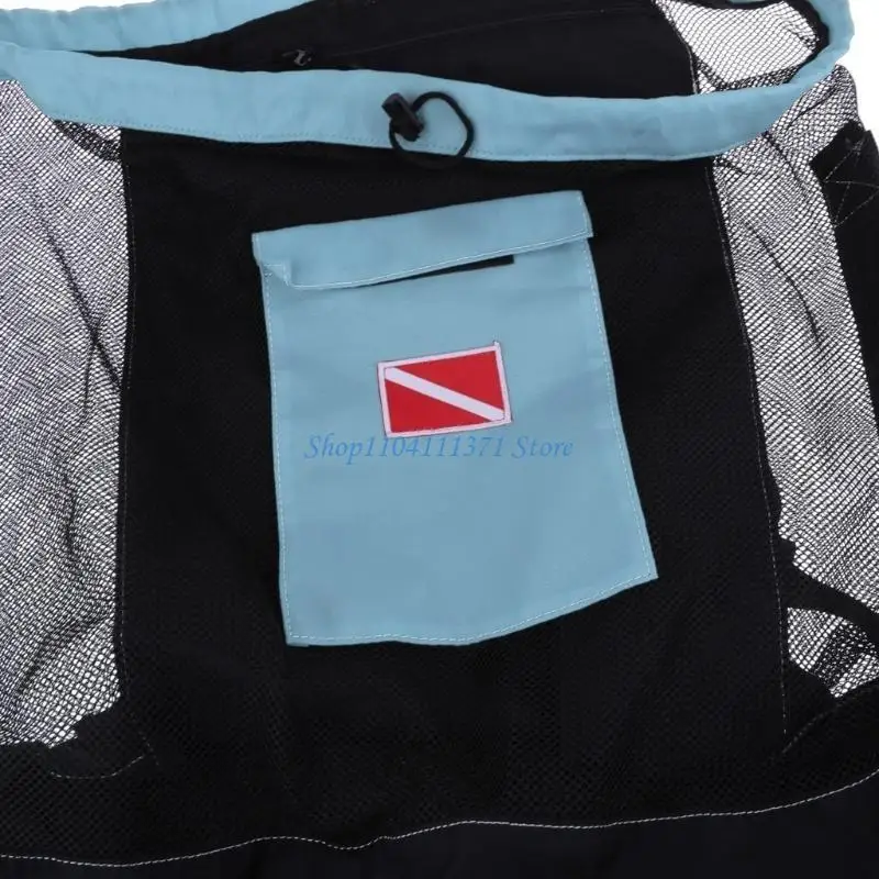 

P9FC Сумка для дайвинга Рюкзак из сетки большой вместимости 80 л вмещает сумку на шнурке с маской и ластами