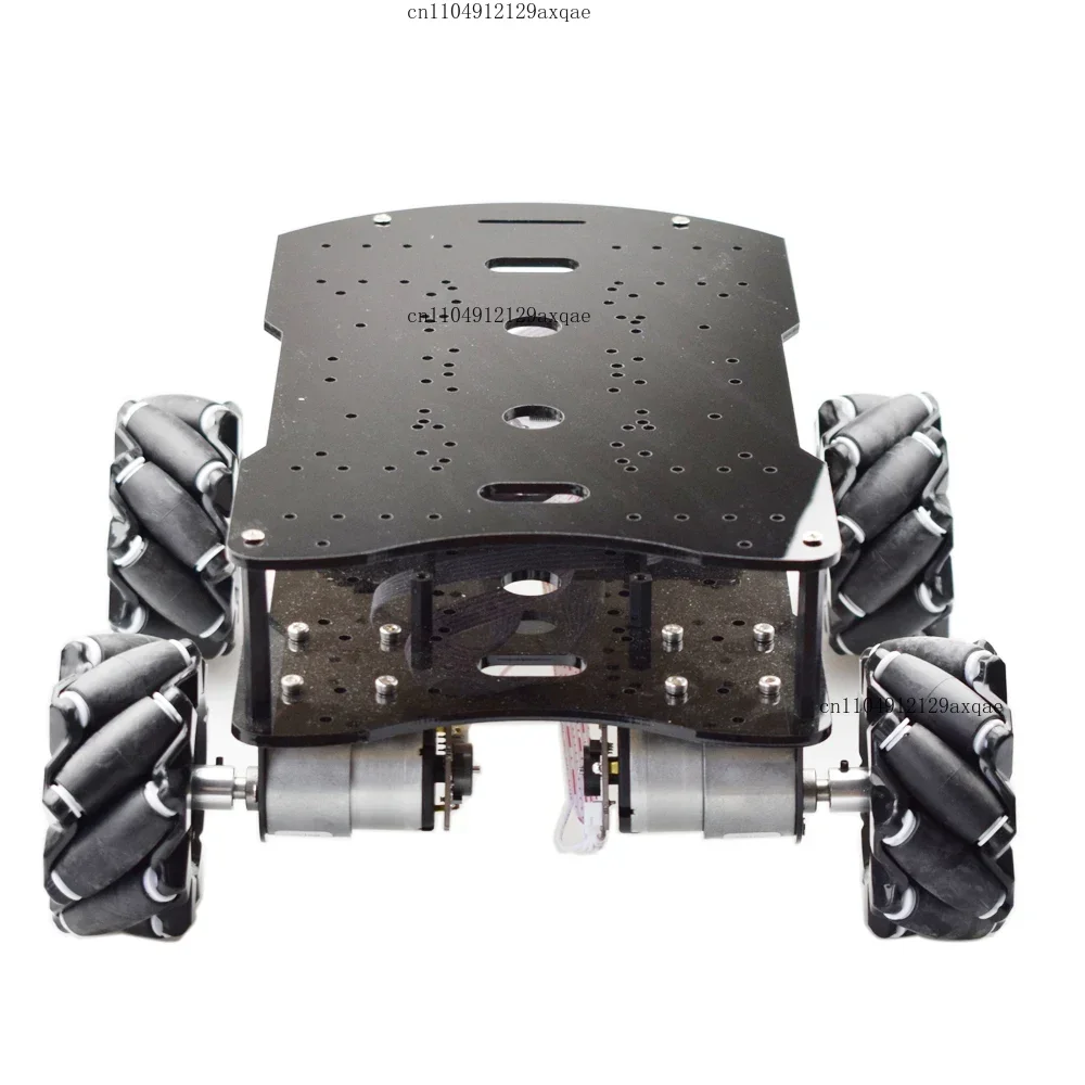 Robot Car Chassis Kit with 4pcs Encoder Motor 15KG Load Metal Omni Mecanum Wheel