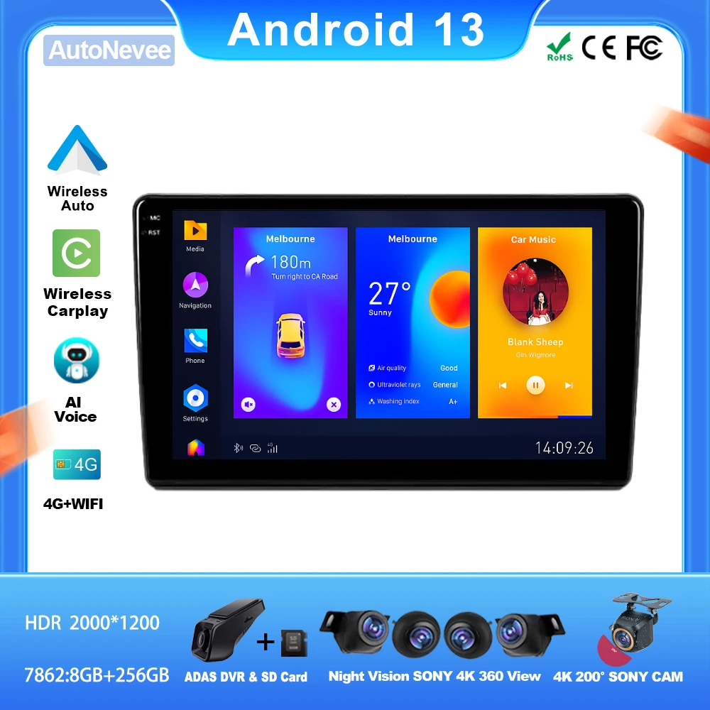 Carplay Android For CITROEN BERLINGO 2 B9 2008 - 2019 Car Radio Multimedia Video Player USB 5G Wifi GPS Navigation No 2din DVD