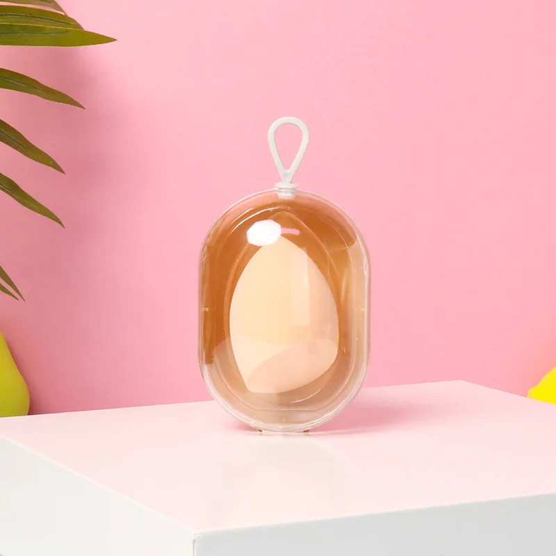 Beauty Egg พร้อมกล่องเก็บของโปร่งใสชุดแฟชั่นแต่งหน้าไข่ฟองน้ําเปียกและแห้งแต่งหน้าไข่