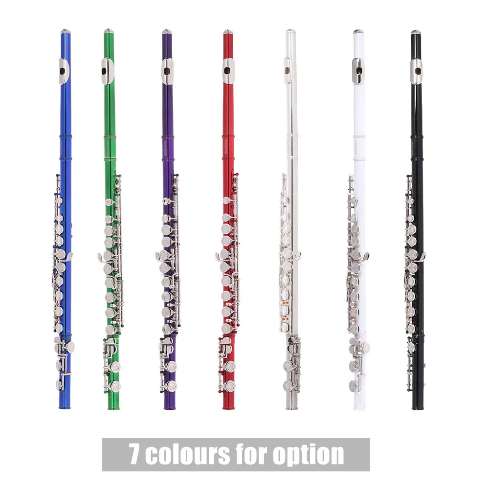 Woodwind16 Hole White Copper C Tone Flute Music Instrument Tone Flutes