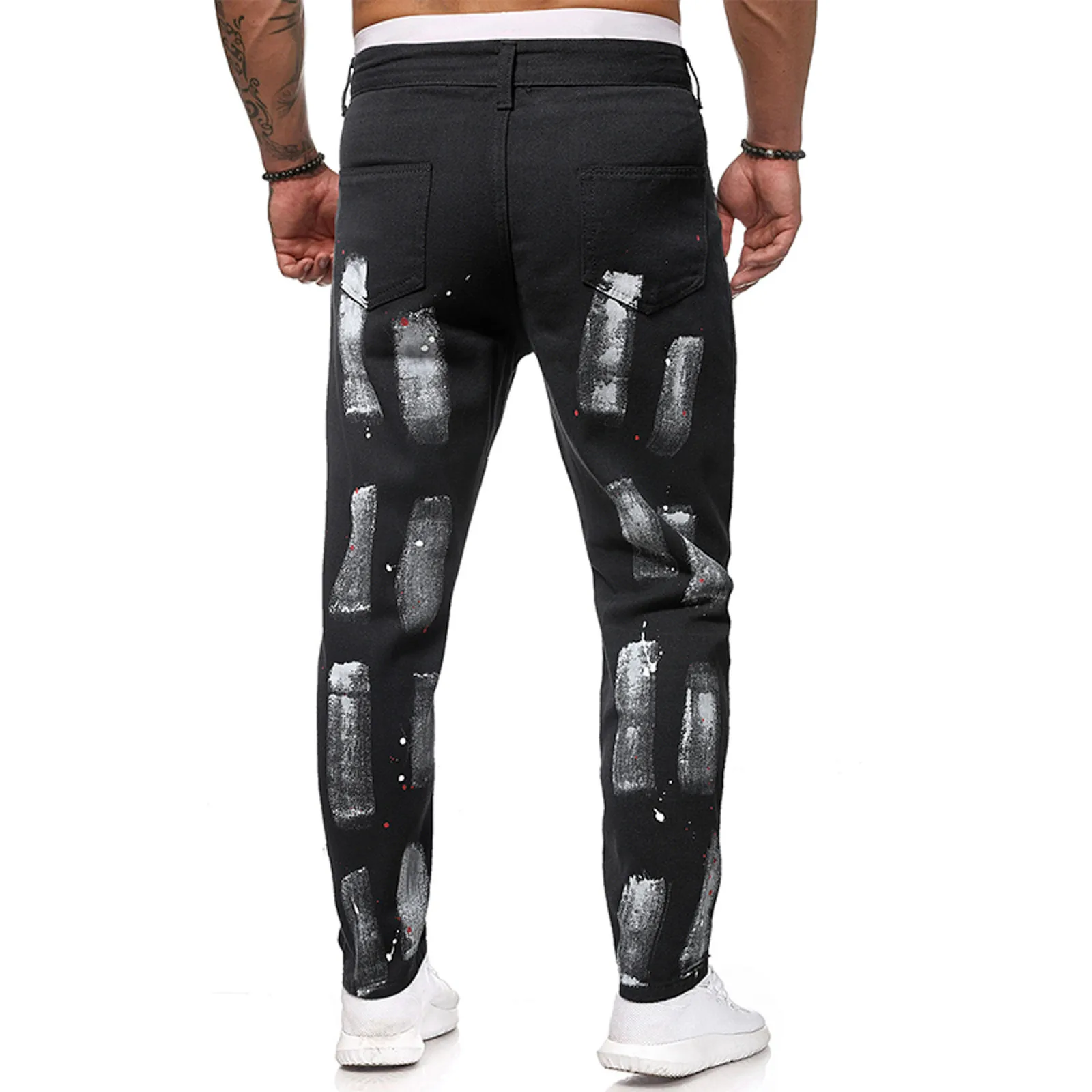 Pantalones largos de mezclilla para hombre, pantalón informal con cremallera y agujero recto, estilo Hip Hop, de alta calidad