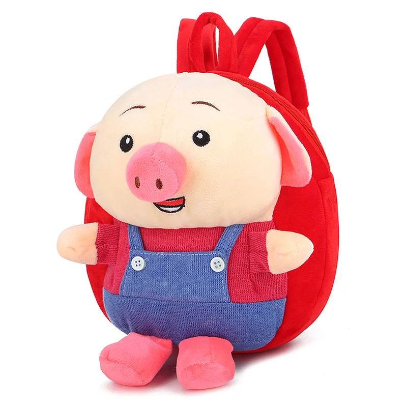 

Children School Bags For Boys Cartoon Cute Kids Bag Plush Pig Backpack Kindergarten Baby Shoulder Bag Mochila Infant Book Bag