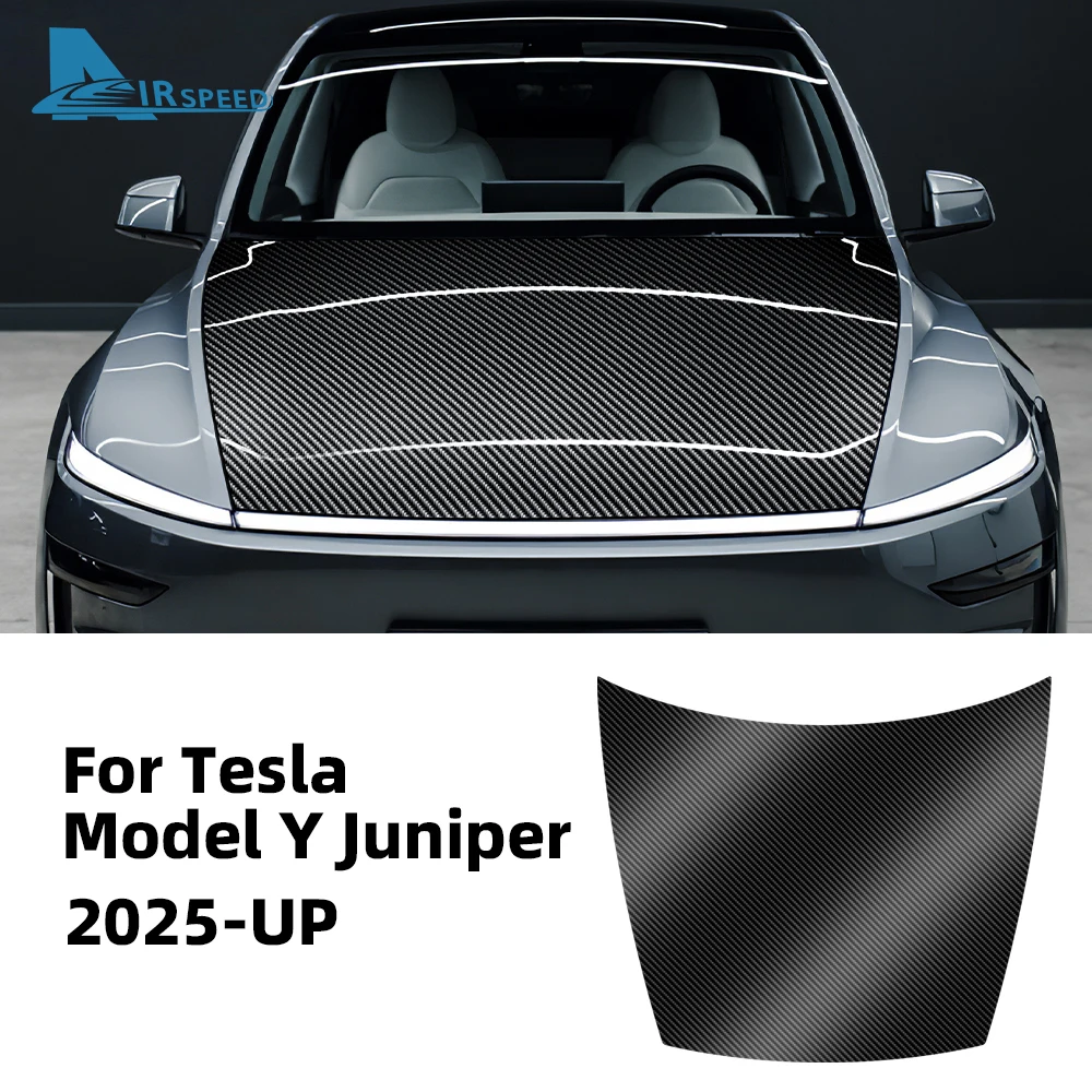 Carbon Fiber Pattern PPF Car Paint Protection Engine Film Trim for Tesla Model 3 Model Y 2020-2023 Highland 2024 Juniper 2025-up
