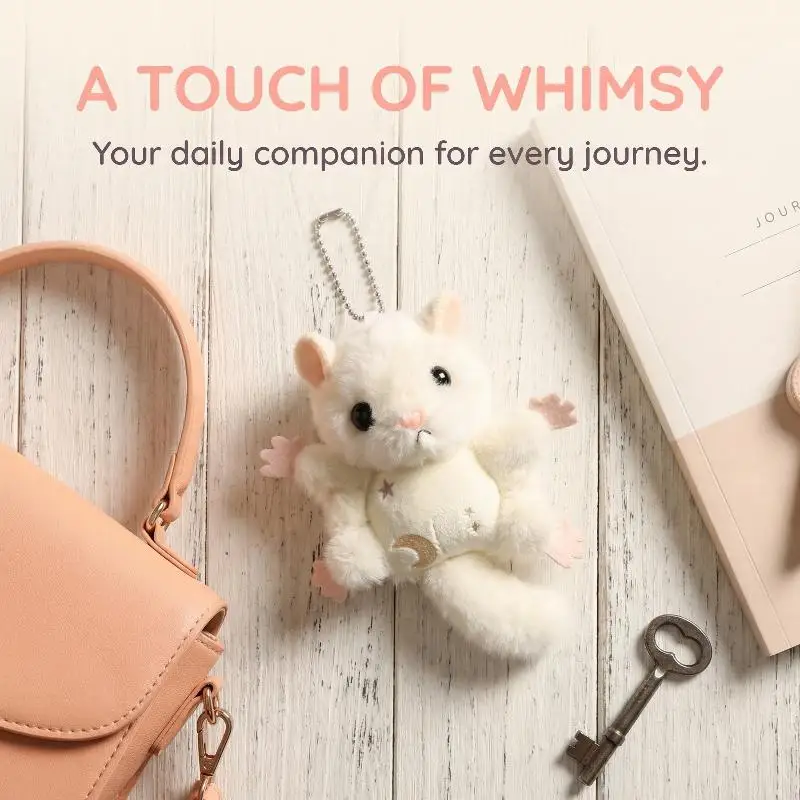 

New Cartoon Flying Mouse Plush Keychain Cute Animal Soft Doll Pendant Toy for Kids School Backpack Accessories