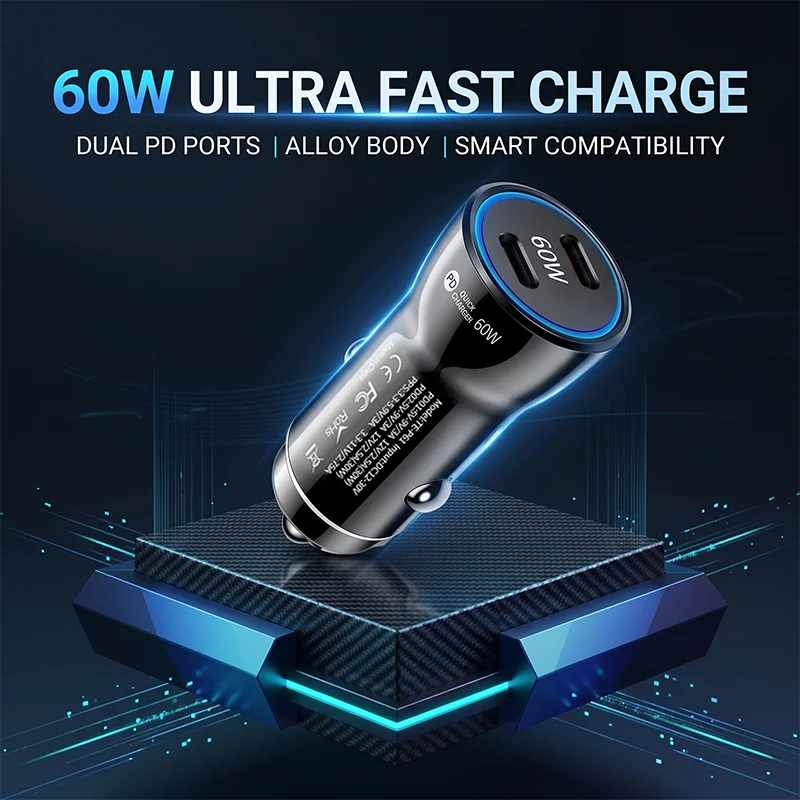 �y�Z�[�����z60W USB-C�J�[�`���[�W���[�A�f���A��PD�}���[�d�v���O�A�^�u���b�g�Ή��A�ϐU������݌v�AiPhone 17/16/15 Pro Max�AiPad�ASamsung�Ή�
