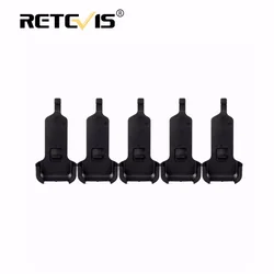 Walkie talkieベルトクリップ5個retevis rt22 rt622 for wln KD-C1双方向ラジオアクセサリーj9121t