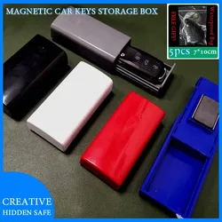 Magnetic Hidden Car Key Seys Black Kpare Safeder Cecret Box Stash For Home Safe Office Storage Car RV Hide Unar Box Case