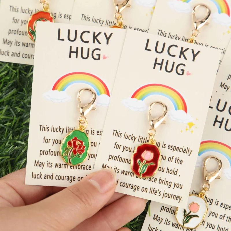 2D 7pcsCompanion Flower Keychain Set，Suitable for Mother's Day、Gifts for long-distance relatives and friends on Father's Day、Fri