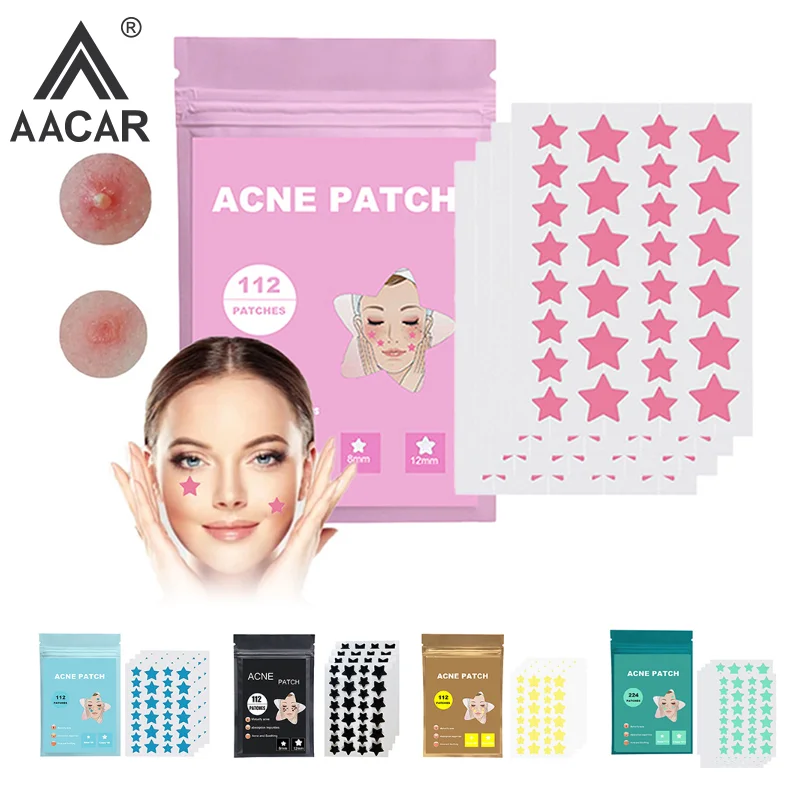 112 قطعة/المجموعة نجمة بثرة التصحيح حب الشباب الملونة غير مرئية حب الشباب إزالة العناية بالبشرة ملصقات المخفي الوجه بقعة الجمال أدوات العناية بالبشرة #1