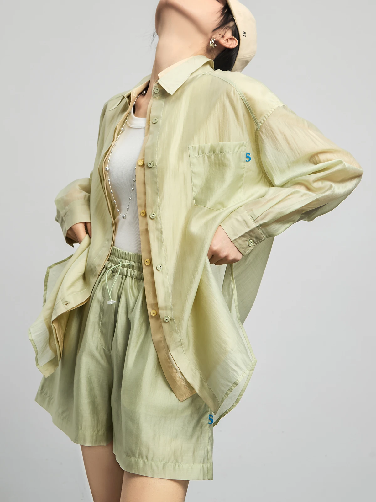 

Комплект из двух предметов: повседневный костюм Guuli с длинным рукавом и пуговицами, женская осенняя одежда, модный двухкомпонентный костюм