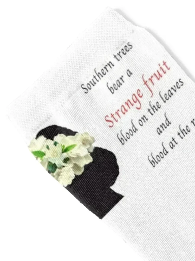 BILLIE HOLIDAY STRANGE FRUIT SILHOUETTE Socks funny sock custom sports Non-slip hockey Women's Socks Men's