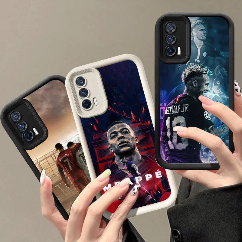 Football Neymar Mbappe Phone Case For VIVO V30 X80 X90 X100 Pro V29E V30E V40 Y75 Y78 Y100 5G Y02 Y17 Y22 Y76 S Y03 Y21 Y27 Y28