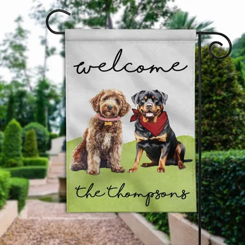 Personalized Dog Flag, Custom Dog Garden Flag, Welcome To The Dog's House Flag VVL YYX EEZ