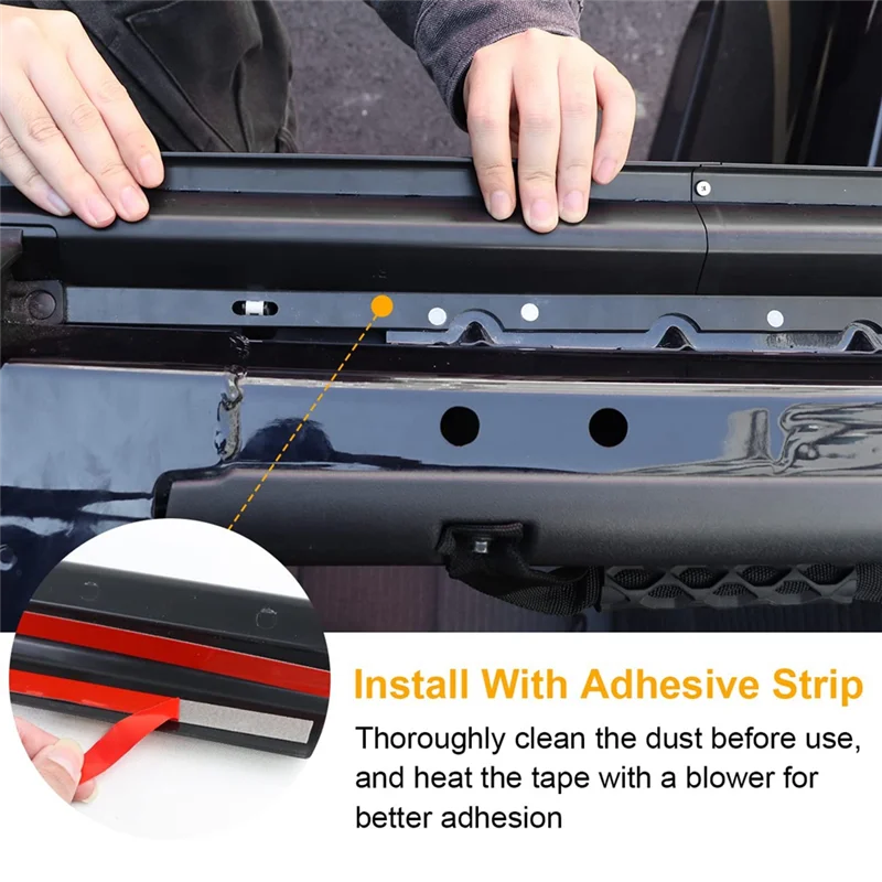 Deflectores de ventana lateral de protección de lluvia AEF3-para Ford Bronco 2021-2023 visera de ventana de 4 puertas desviador de lluvia accesorios de protección