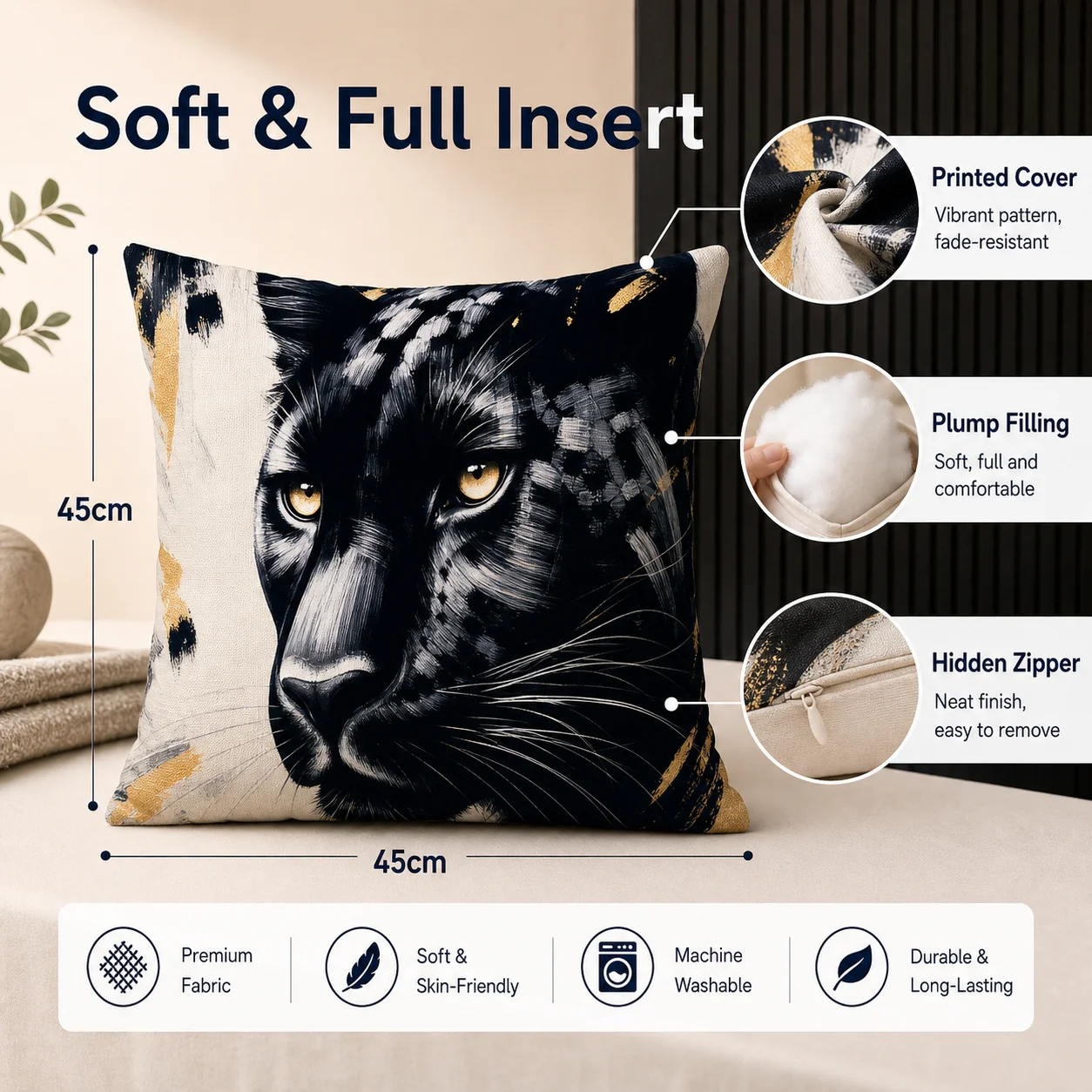 Kort pluche kussen Halloween d - Home Decor Halloween recensie en prijs