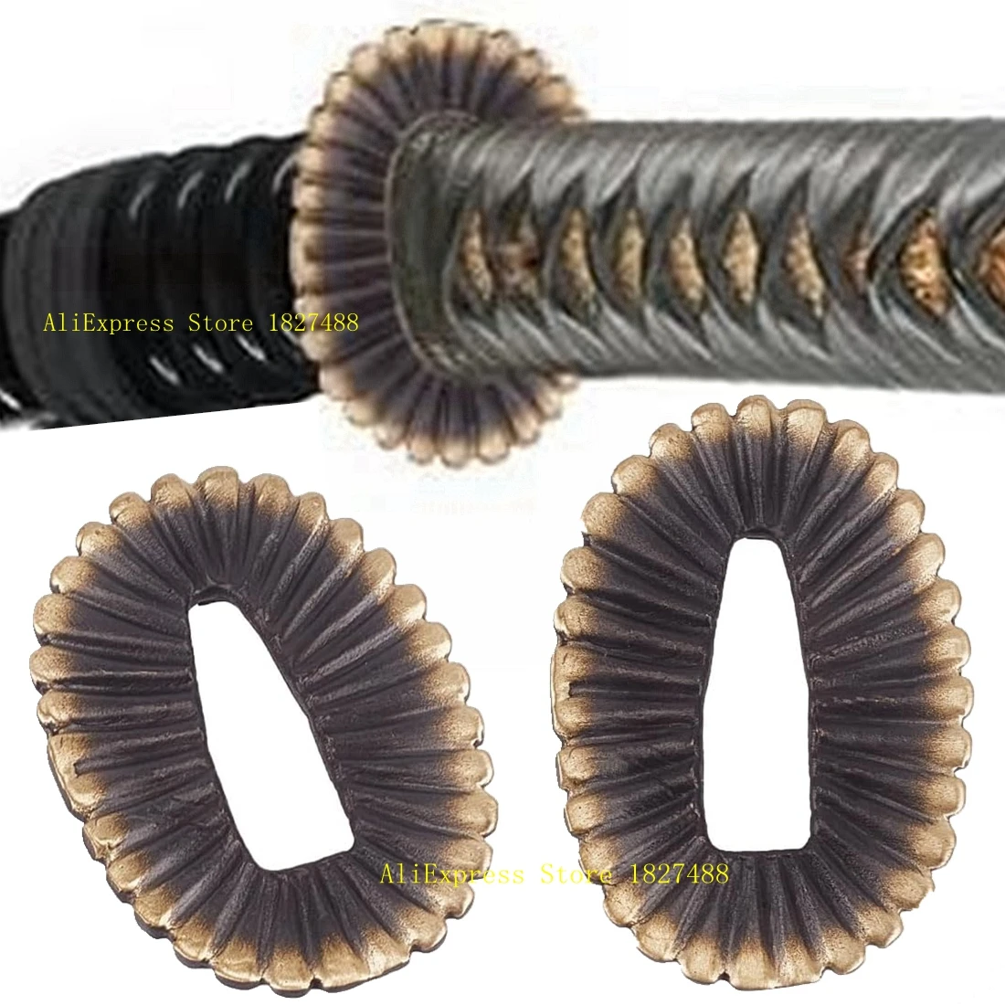 Acessórios de lâmina de coleira de faca habaki prateado de qualidade para katana/wakizashi/tanto acessório de liga de espada de samurai japonês