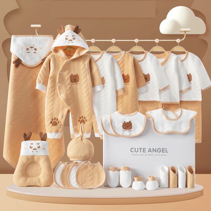 22/24/26 Pieces Newborn Clothes Baby Gift Pure Cotton Set 0-6 Months Autumn And Winter Kids Suit Unisex Without Box