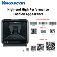 Handsfree Scan mode/Tone Adjusting Button 2D/1D Barcode Scanner QR Omnidirectional Desktop  Reader Black/Grey texture MP7600L