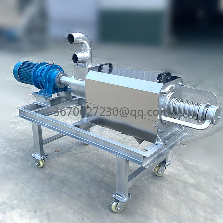 Poultry Cow Pig Chicken Dung Manure Dewatering Machine Extruder Dryer Solid Liquid Separator