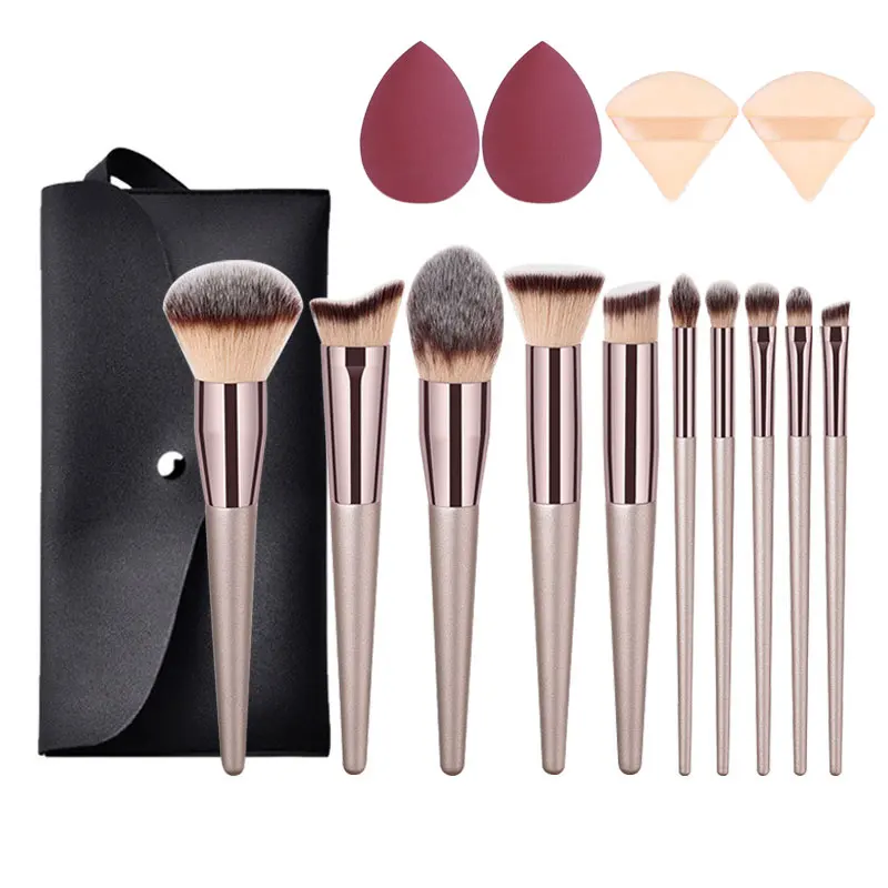 10 PCS Professional Makeup Brushes Set Korean Cosmetics Eyeshadow Contour Blush Brush Make-up for women Complete Kit Beauty
