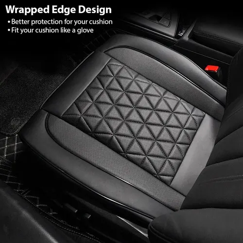 Imagen 2 del producto Nueva funda delantera para asiento de coche, cojín para asiento de coche de cuero PU, Protector de asiento de automóvil, alfombrilla Universal para silla de coche, accesorios para automóvil
