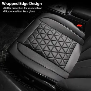 PU CAR LEATHER FRONT SEAT CUSHION COVER, AUTOMOBILES SEAT PROTECTOR, UNIVERSAL CAR CHAIR PAD MAT, AUTO ACCESSORIES, NEW 10 Main Sales Car Bank Covers - №6