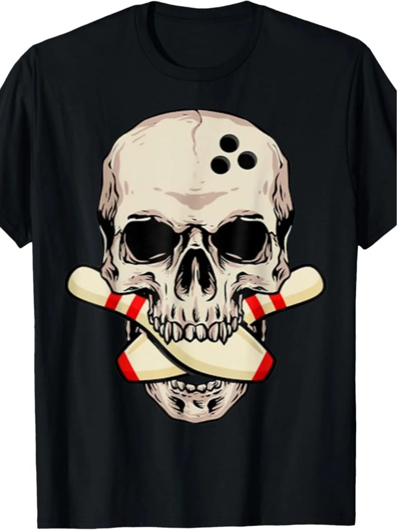 Men's Vintage Bowling Alley Bowling Strike Graphic T-Shirt Short Sleeve Round Neck Casual Sportswear Suitable for Bowling Nights
