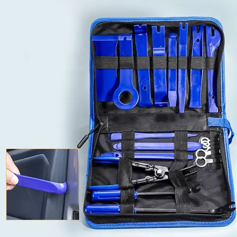 19Pcs Trim Removal Tool Set & Clip Plier Upholstery Remover Nylon Car Panel Removal Set with Portable Storage Bag