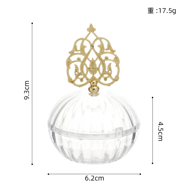 صندوق حلوى بلاستيكي إبداعي ، صندوق تخزين فضي مطلي بالكهرباء ، مأدبة زفاف في القصر ، جديد ، أوربي #6