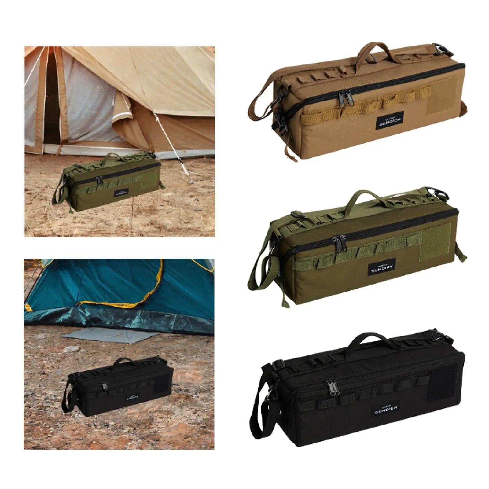 حقيبة أدوات التخييم المدمجة المحمولة زيبر أداة الحقيبة حمل حقيبة أوتاد الخيمة