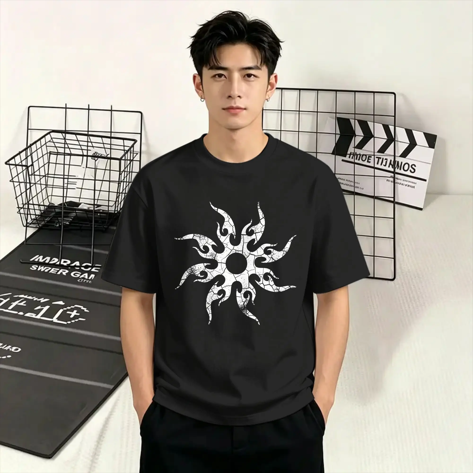 Forsakens Game 100% Cotton T-Shirt For Mens Summer Y2K Retro T-Shirts O Neck Harajuku Tees Oversized Dropshipping Clothing