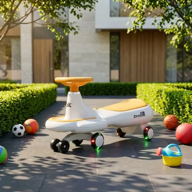 for Kids Twist Car Theme Wiggle Swing Car Toddler Ride On Toy No Pedals No Battery Sliding Car For Indoor Outdoor