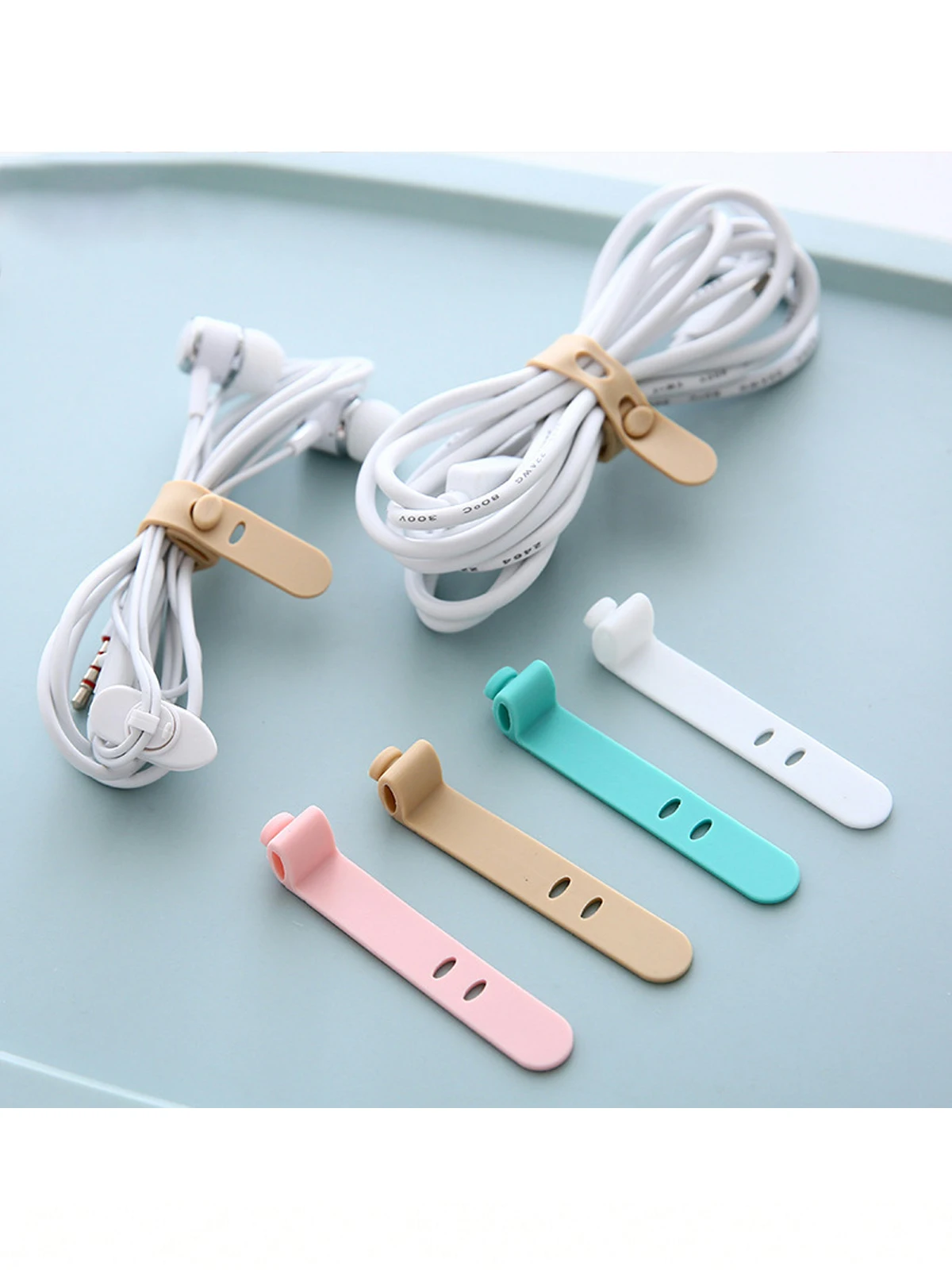 Preferred20Pcs Silicone Cable Winder Organizer Cord Strap Charging Wire Management Buckle for Office School Home Desk Product