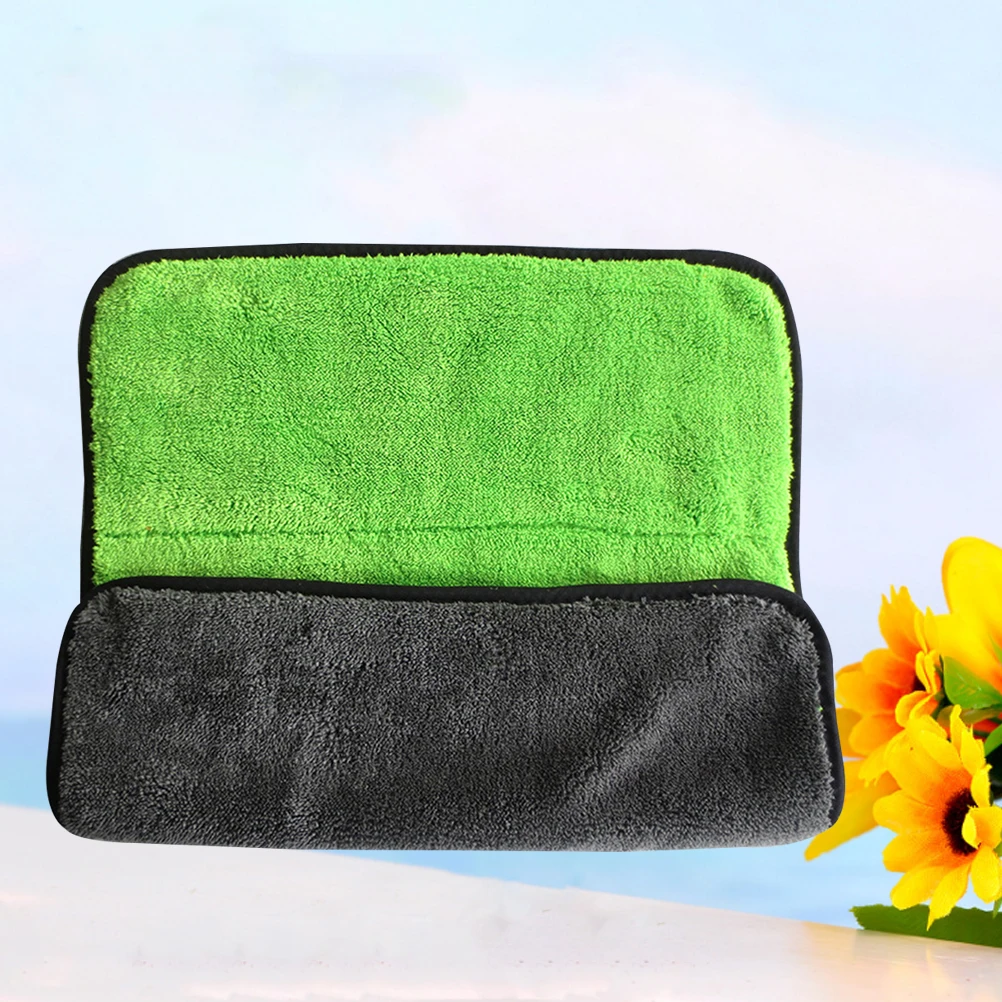 

Microfiber Car Wash Towel 45X38Cm Green Grey Ultra Absorbent Lint Free Scratch Resistant Quick Dry For Car Truck Motorcycle Boat