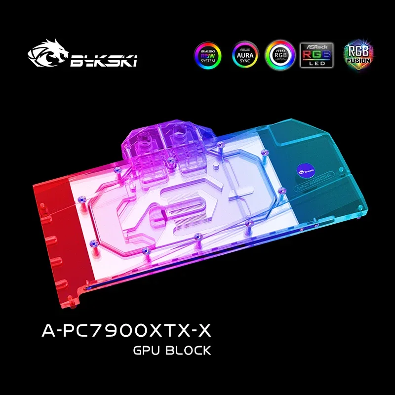 Bykski rx 7900xt gpu block verwendung für power color amd radeon rx 7900xt hellhound karte/wasser kühlung kupfer kühler A-PC7900XTX-X