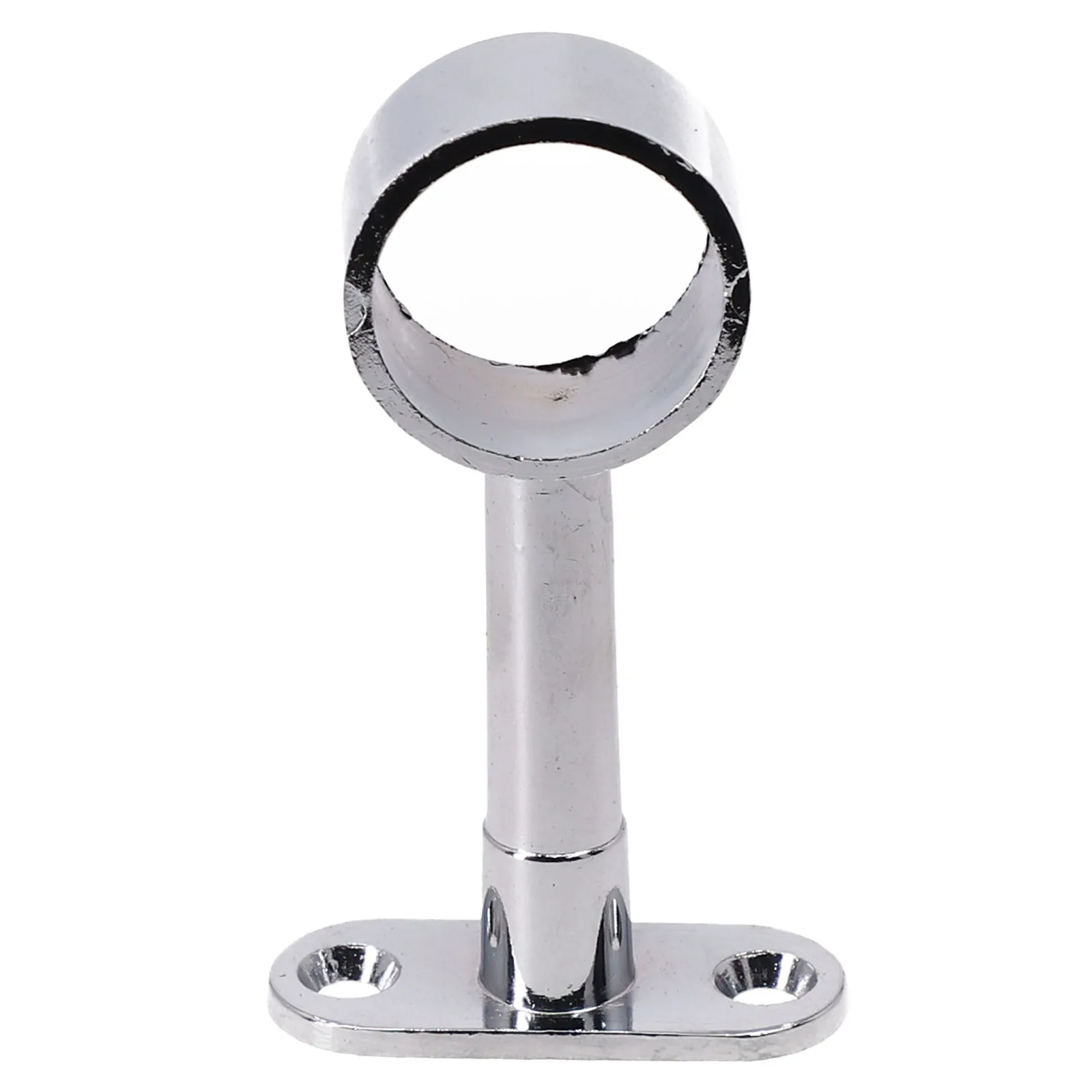 Round Chrome Centre Support Bracket Designed for 25mm For Wardrobe Rail Rod Socket Adjustable Length 79mm to 108mm for Stability