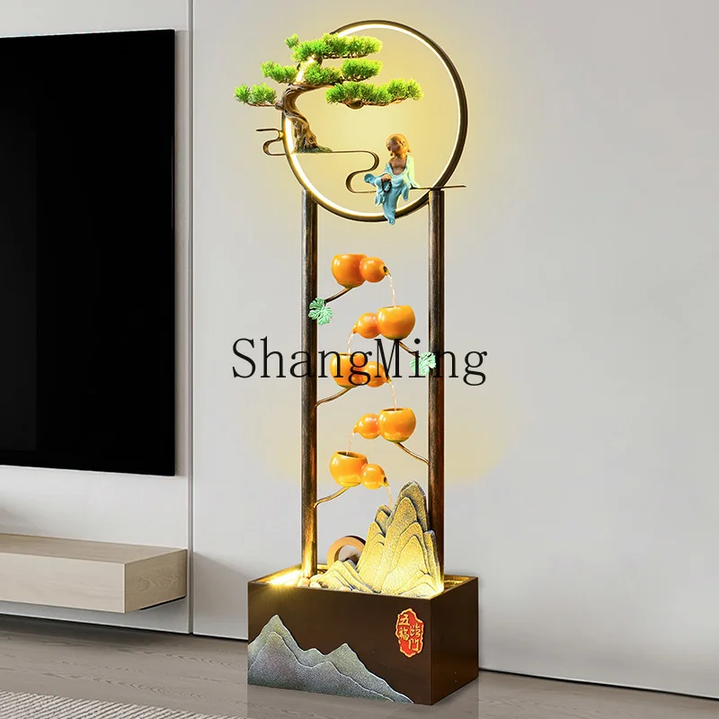 

SM Shui Water Wheel Ornament Circulating Water Living Room TV Cabinet Wealth Attraction Housewarming Opening Gift