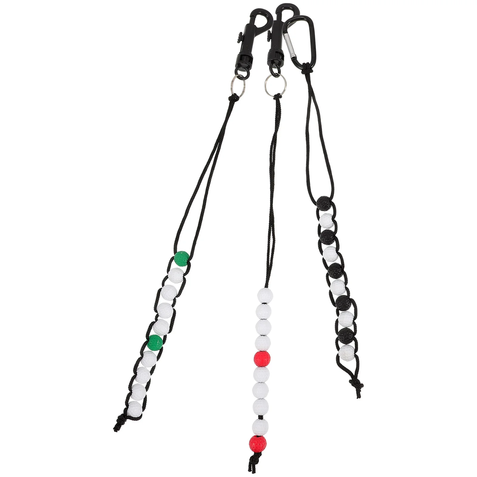 3 個ゴルフストロークカウンタービーズポータブルスコアリングチェーンスムーズローリングビーズゴルフ用品男性女性用