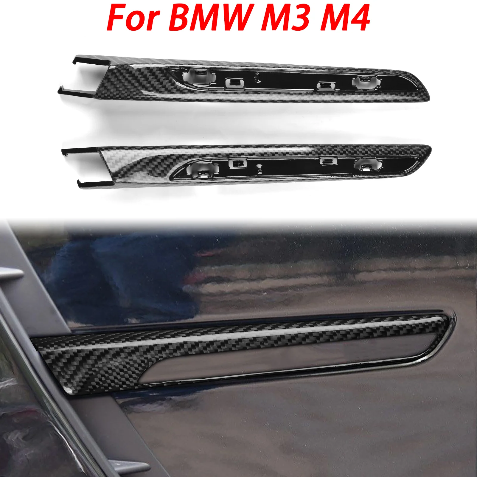 

Real Carbon Fiber For BMW M3 M4 F80 F82 F83 2015-2020 Interior Door Side Fender Vent Cover Trim Decoration Car Accessories