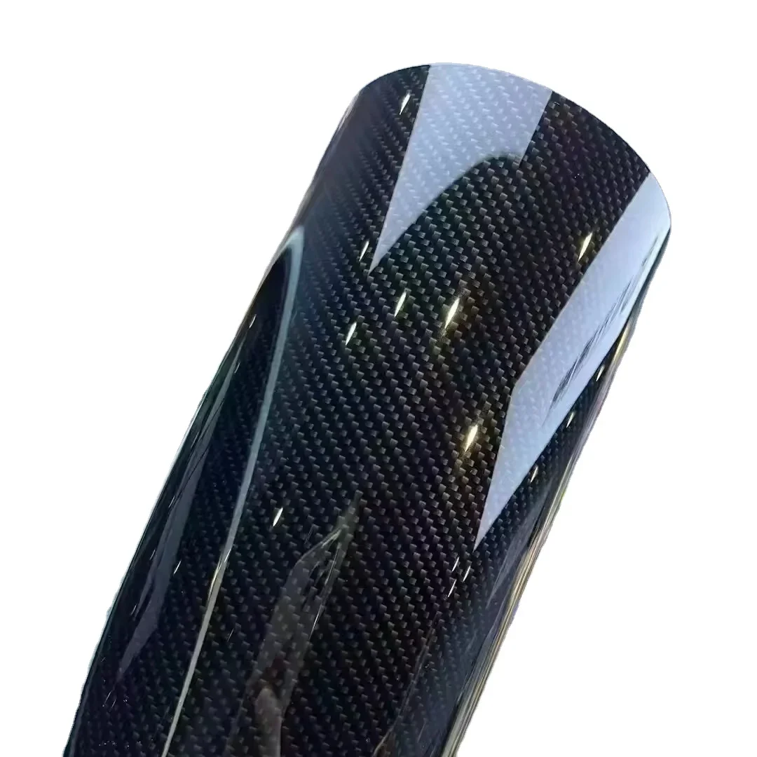 

2025 7d Carbon Fiber Black Gold Vinyl Wrap Sheet Roll Film for Car Interior