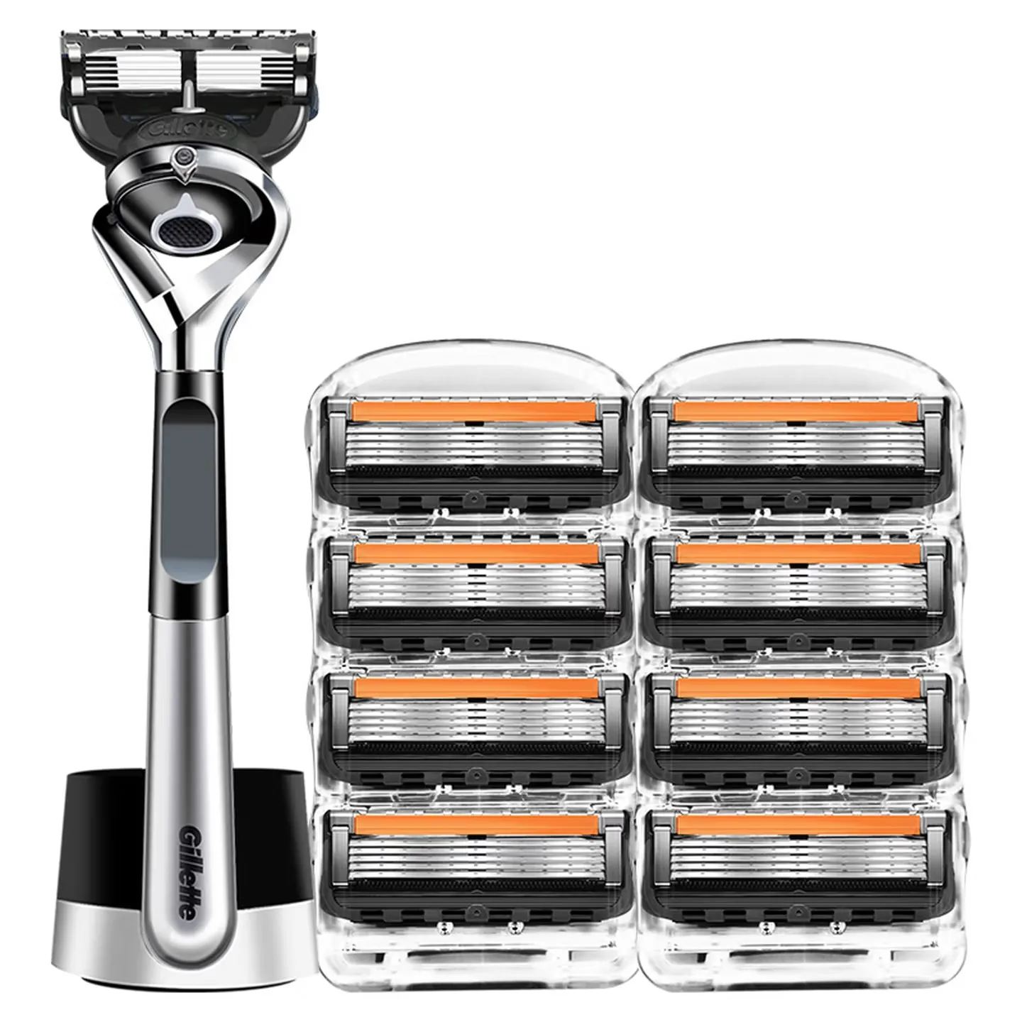 maquinilla-de-afeitar-gillette-fusion5-proglide-con-soporte-magnetico-1-mango-9-cuchillas-1-base-cuchillas-de-5-capas-1-cuchilla-de-precision-en-la-parte-posterior