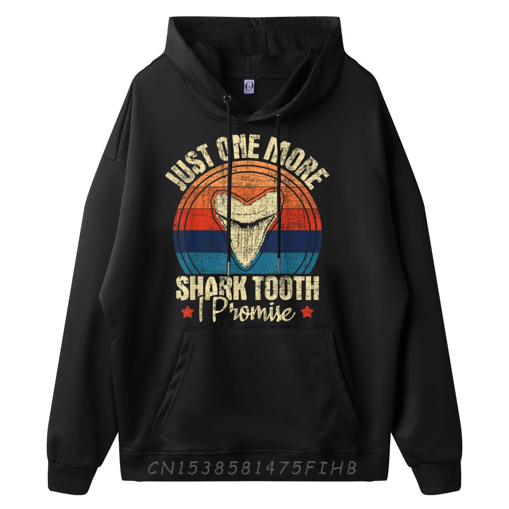 Classic Woman Hoodies Just One More Shark Tooth Slogan Hoodies Long Sleeve Street Sweatshirts O Neck