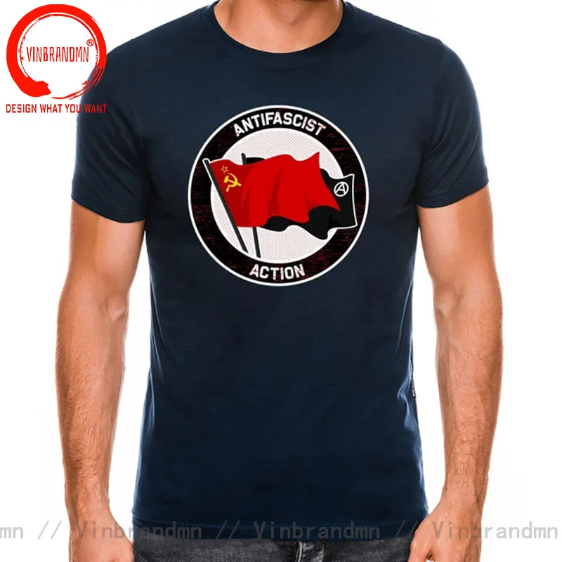 ANTIFASCHISTISCHE AKTION Leftist Antifa Antifascism Antifascist Mens T Shirt Male Brand Tee Shirt Men Summer Anitfa Logo T-shirt