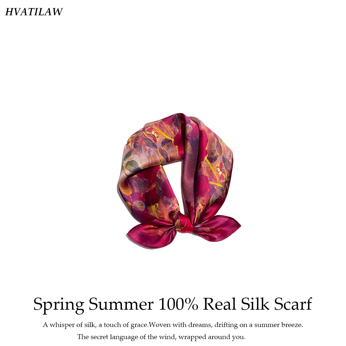 

Новый 100% натуральный шелковый атласный женский шарф 2026 с цветочным принтом, квадратный платок-бандана, шаль, женский хиджаб, эшарп, буфанда, подарок