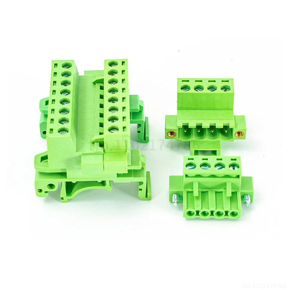 (1 Set) KF 2EDG-UKRM-5.08mm Rail-mounted, double-flanged 35-track pluggable terminal block connection kit 15EDG UKRM 5.08